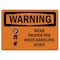 Signmission OSHA WARNING Sign, Wear Proper PPE Handling Acids, 10in X 7in Rigid Plastic, 10" W, 7" H, Landscape OS-WS-P-710-L-12930 - alternate 1
